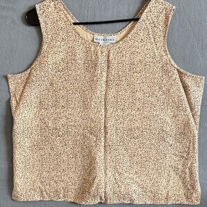 Silk Exchange 100% Silk Women’s Tank Top Cheetah Print